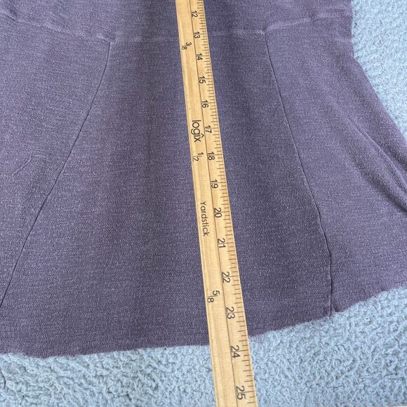 We The Free People Blouse Women Large Brown Scoop Neck Ribbed Knit Pullover Top - Picture 10 of 12